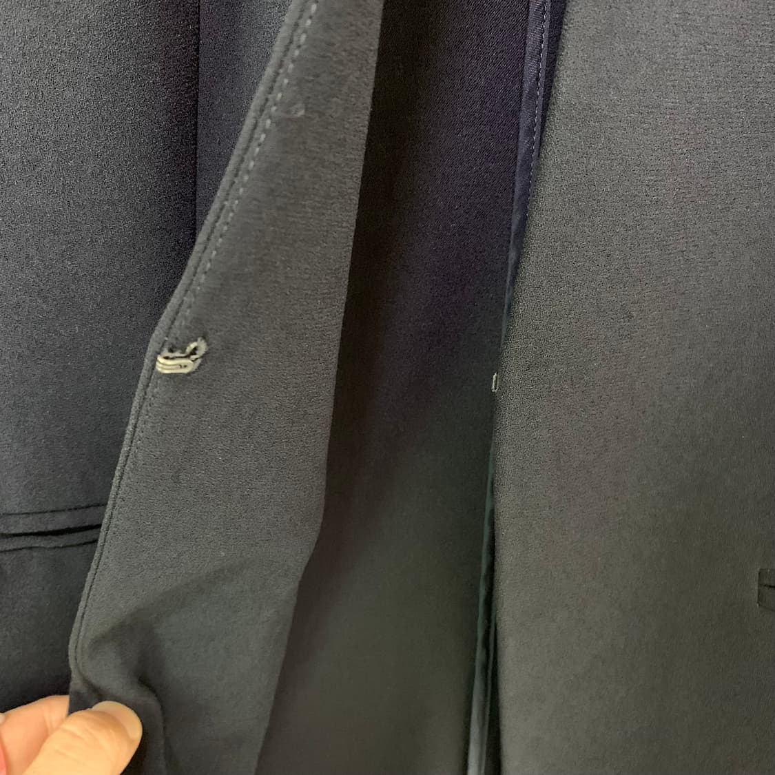 띠어리 노카라 후크 정장st 포멀 여성 자켓 다크 네이비 상품이미지7