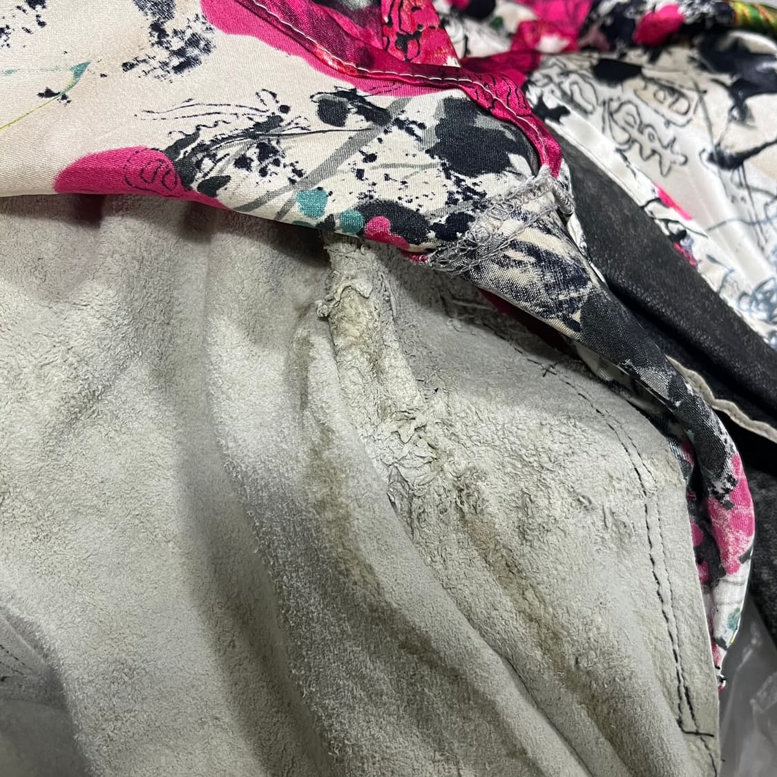 [VTG] 빈티지 오리엔탈 플라워 믹스 레더 자켓 상품이미지7