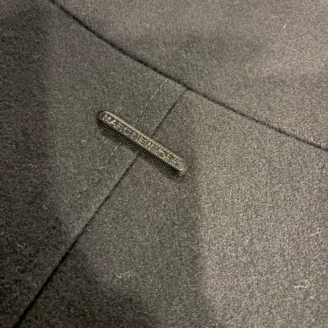 [M] 앤드류마크 블랙 내피 울 남성 하프 코트 D65 상품이미지10