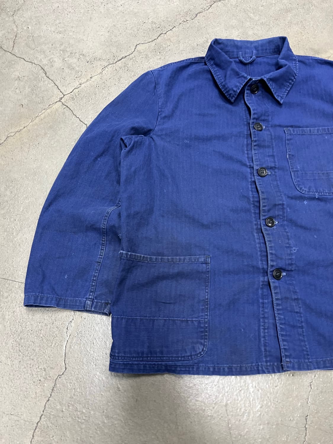 OLD VINTAGE WASHING HBT 헤링본트윌코튼 프렌치워크자켓 상품이미지4