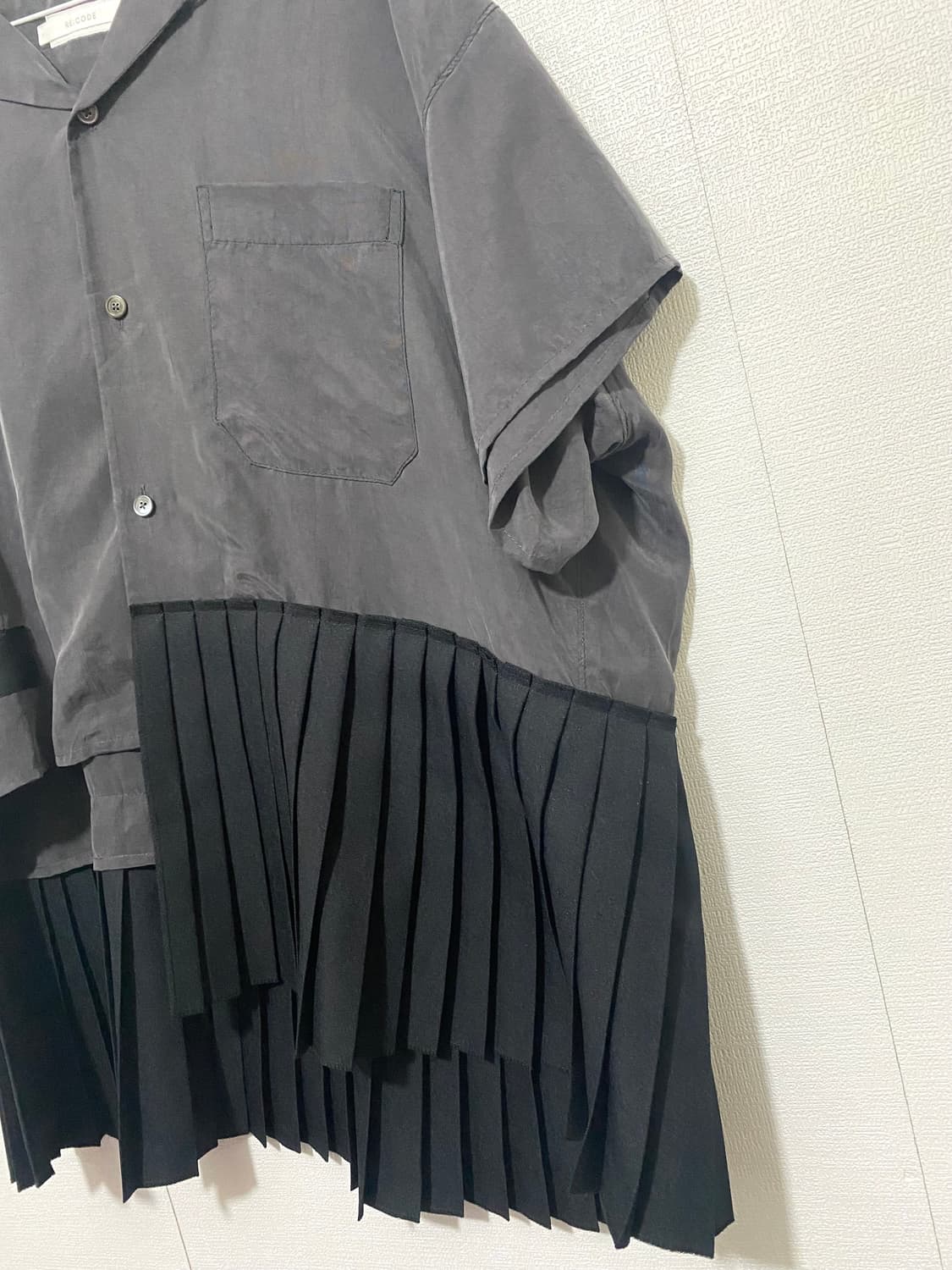 래코드 오픈 카라 플리츠 셔츠 22SS  상품이미지8