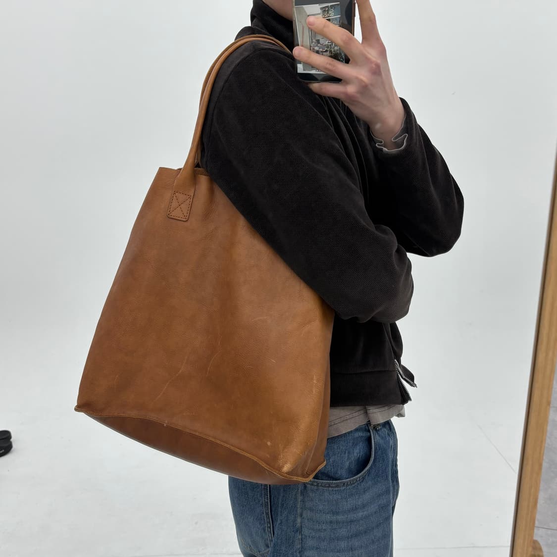 vtg cowhide tote bag 상품이미지2