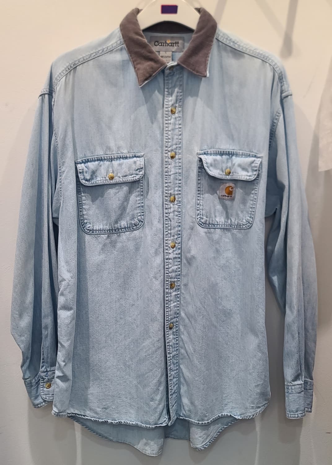칼하트 데님 코듀로이 카라셔츠  상품이미지1