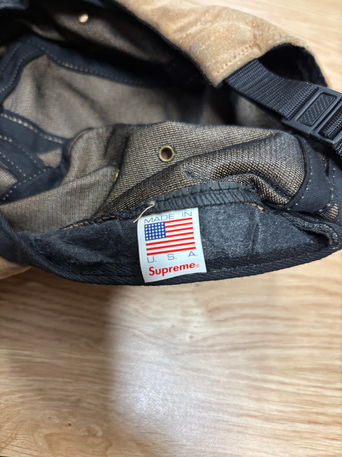 [OS] 슈프림 박스로고 스웨이드 캠프캡 카멜 상품이미지5