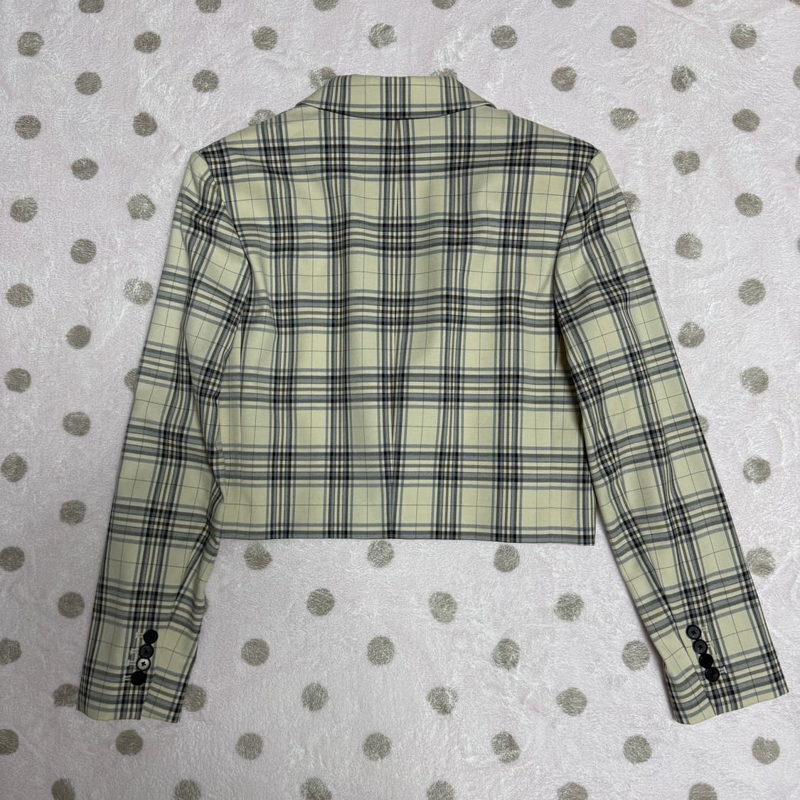 자라 체크 크롭 자켓 상품이미지2