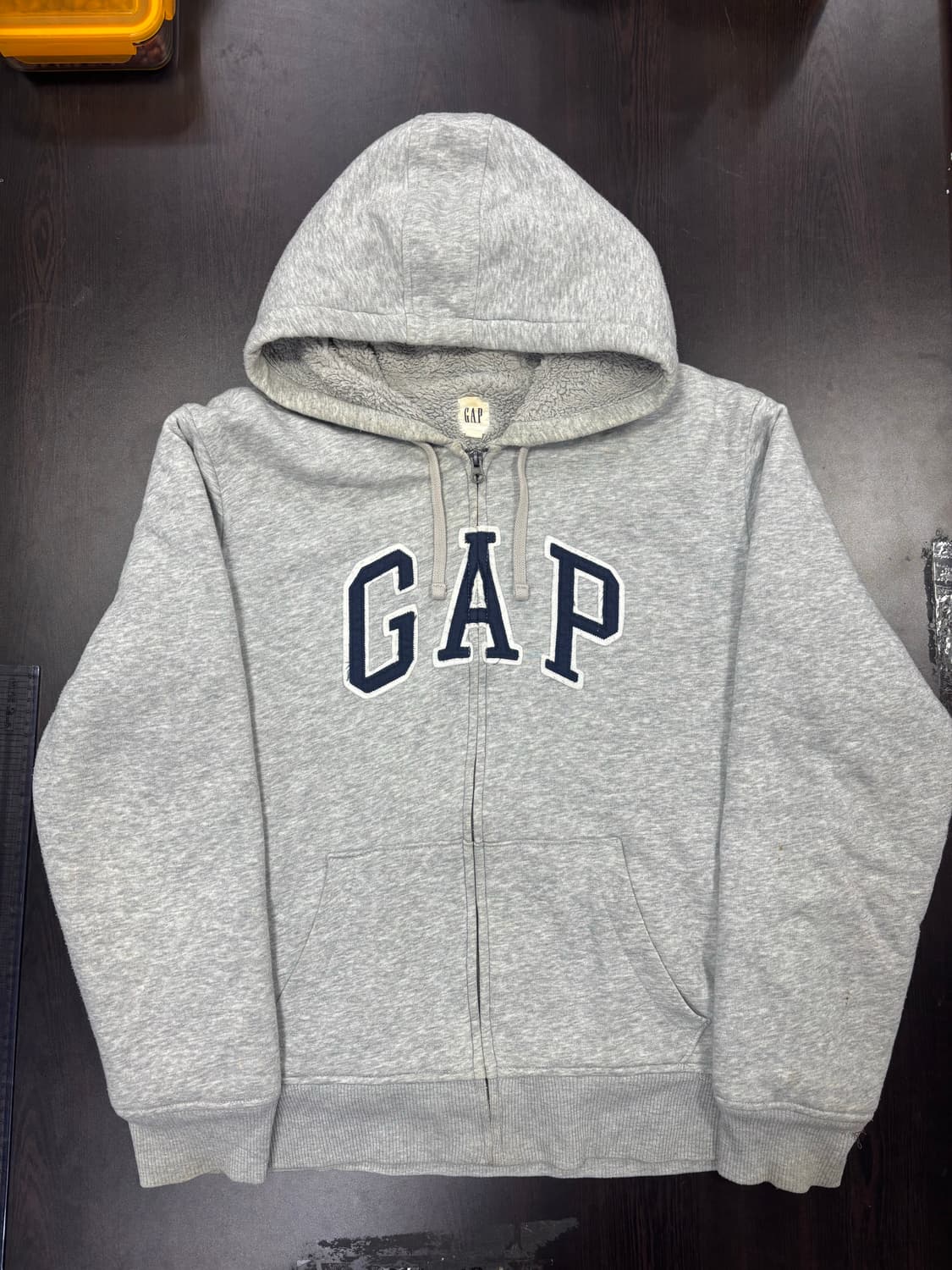 갭 GAP 로고 후드 집업 그레이 상품이미지1