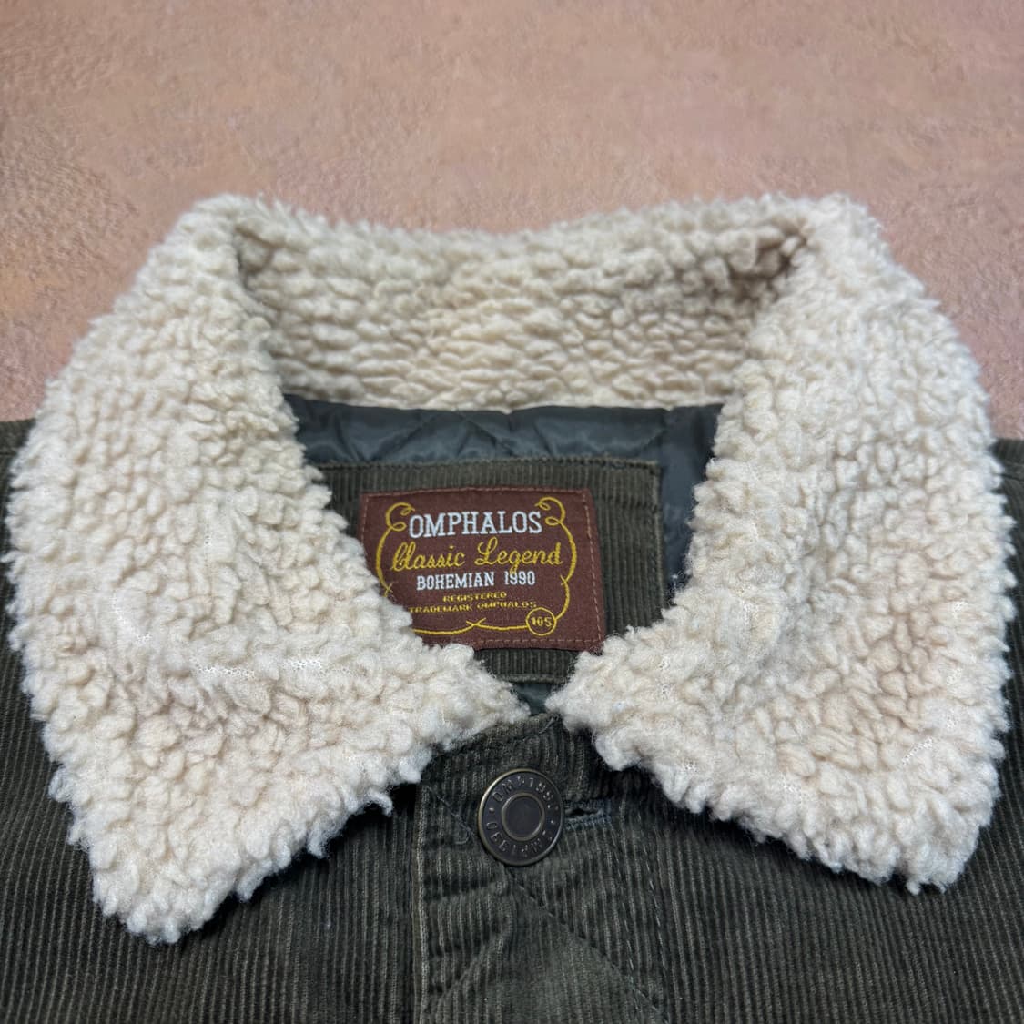 USA 옴파로스 보헤미안 90s양털 카라 골덴 코듀로이 자켓 상품이미지3