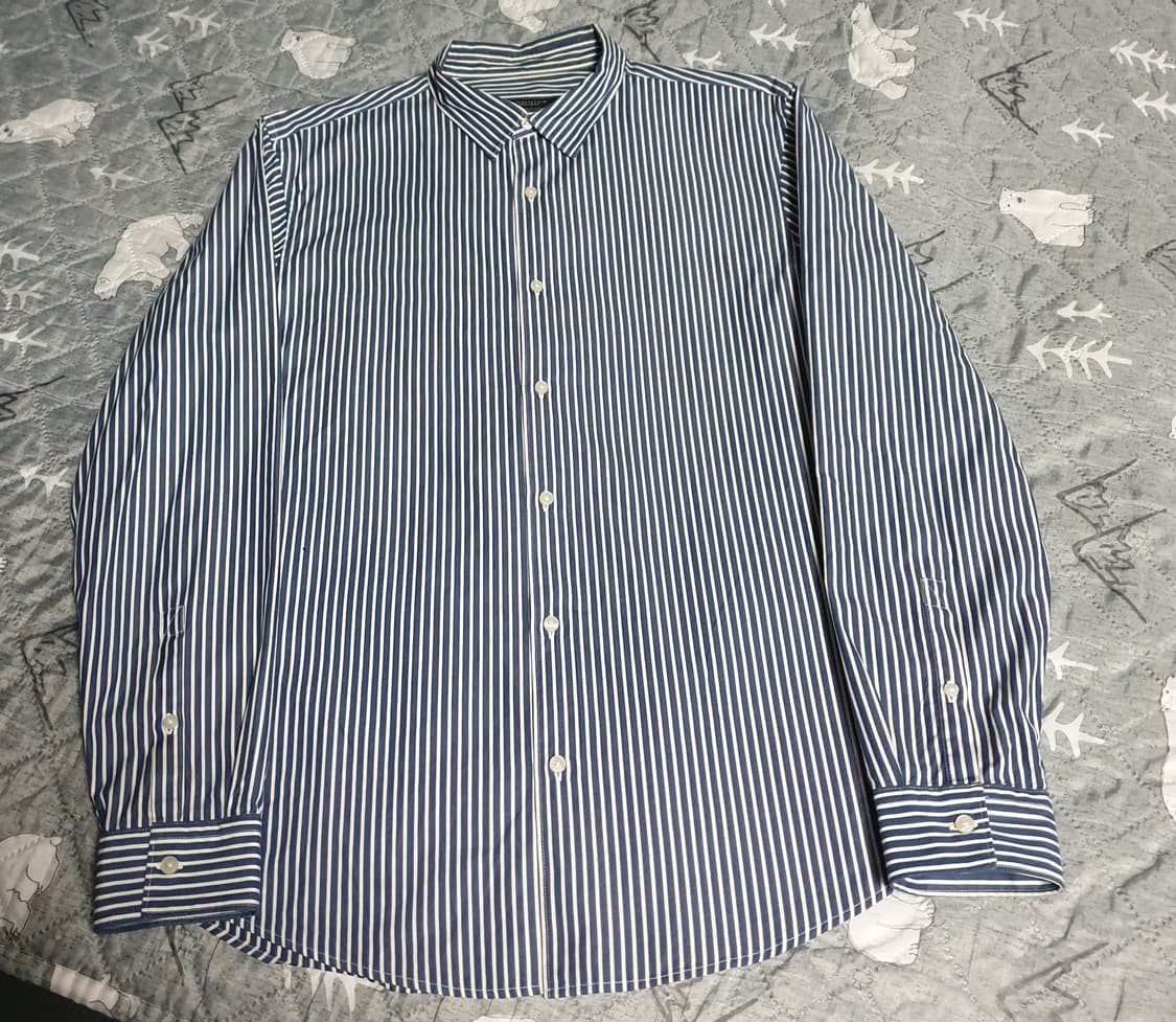 컨셉원 개런티퀄리티 프리미엄 스트라이프 셔츠 네이비 (L) 상품이미지1