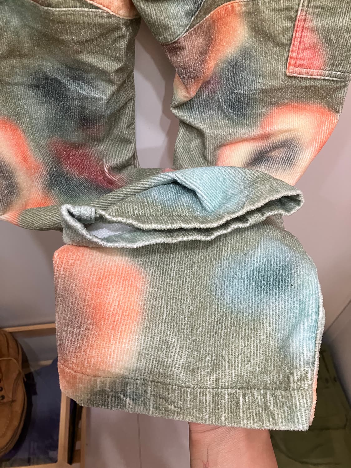 stussy 스투시 플라워 벨벳 카고팬츠 상품이미지5