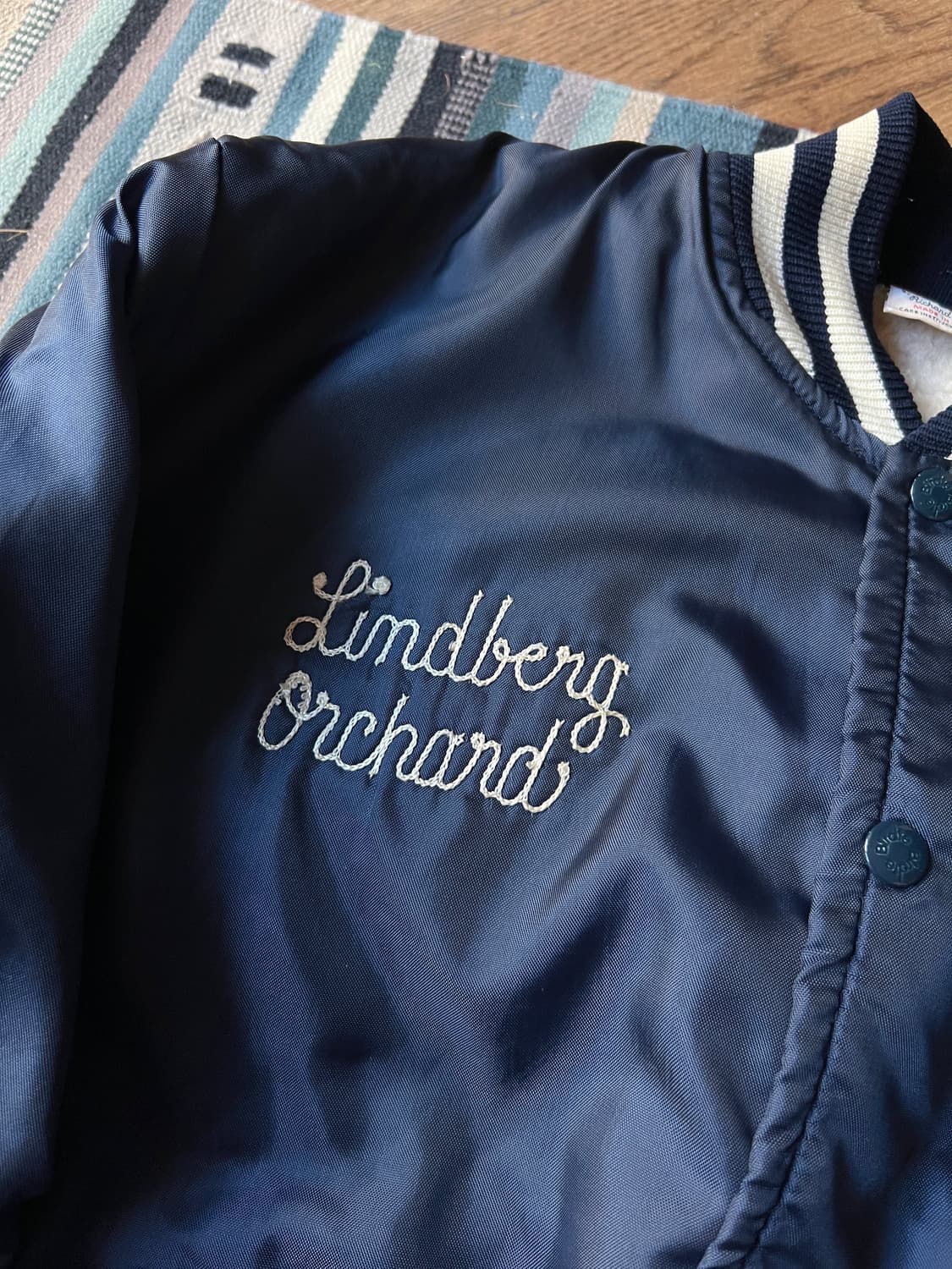 [L]90's Made in USA 체인 스티치 쉐르파 바시티 자켓 상품이미지4