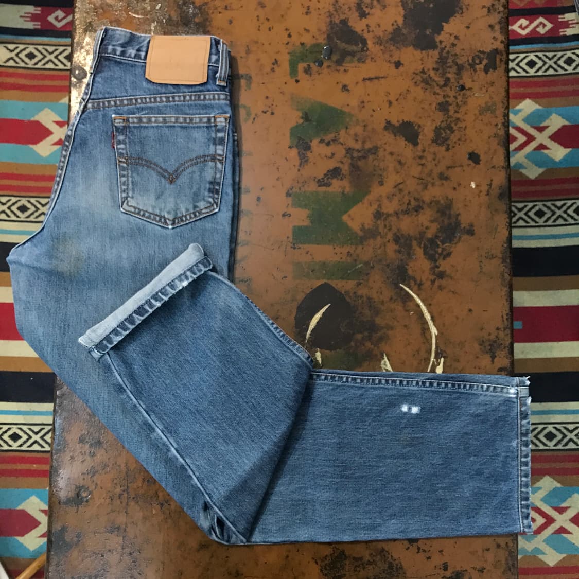 리바이스 505 다크 블루 데님 팬츠 청바지 허리 29 사이즈 상품이미지2