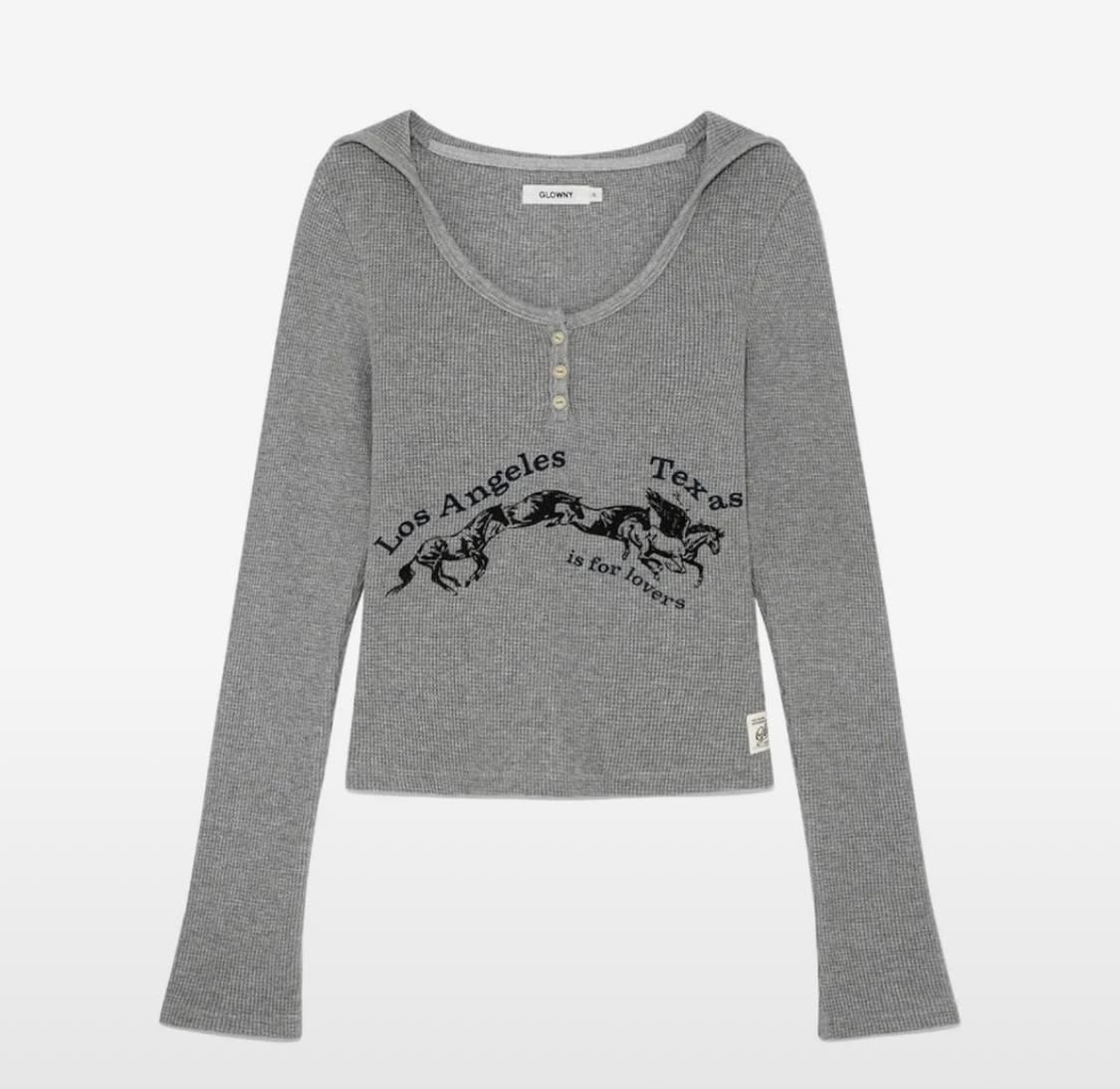 (구해요) 글로니 텍사스 와플 롱 슬리브 그레이 상품이미지1