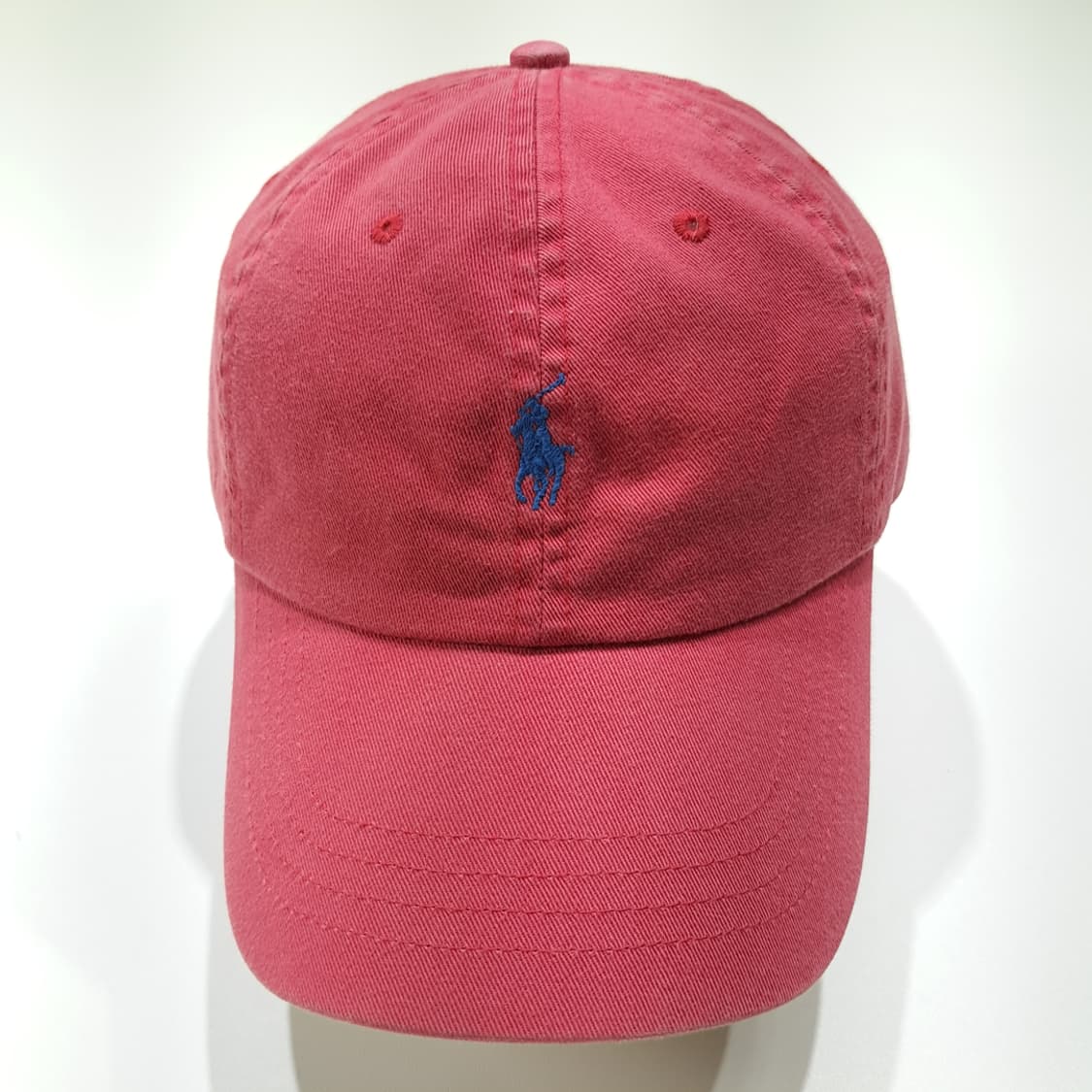 CL836 폴로 코튼 가죽스트랩 빈티지핑크 볼캡 모자 상품이미지3