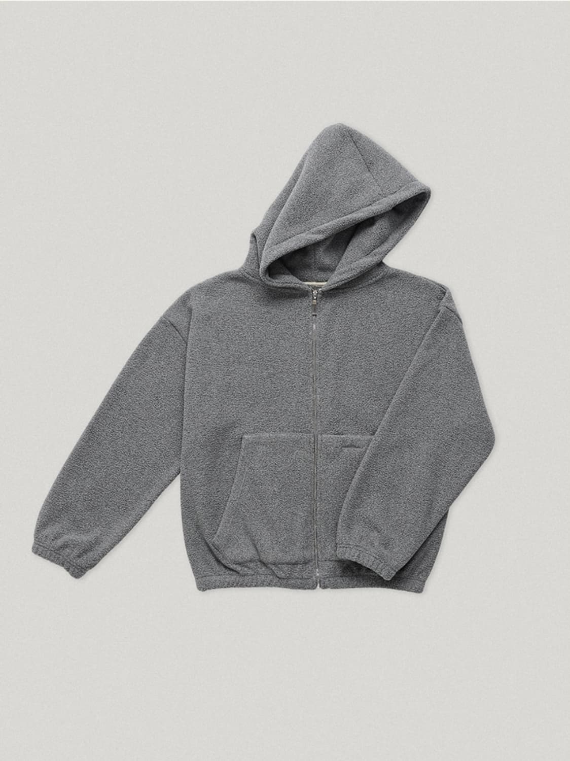 택달린새상품) 스무드무드 솝 플리스 후드 집업 차콜 그레이 상품이미지3