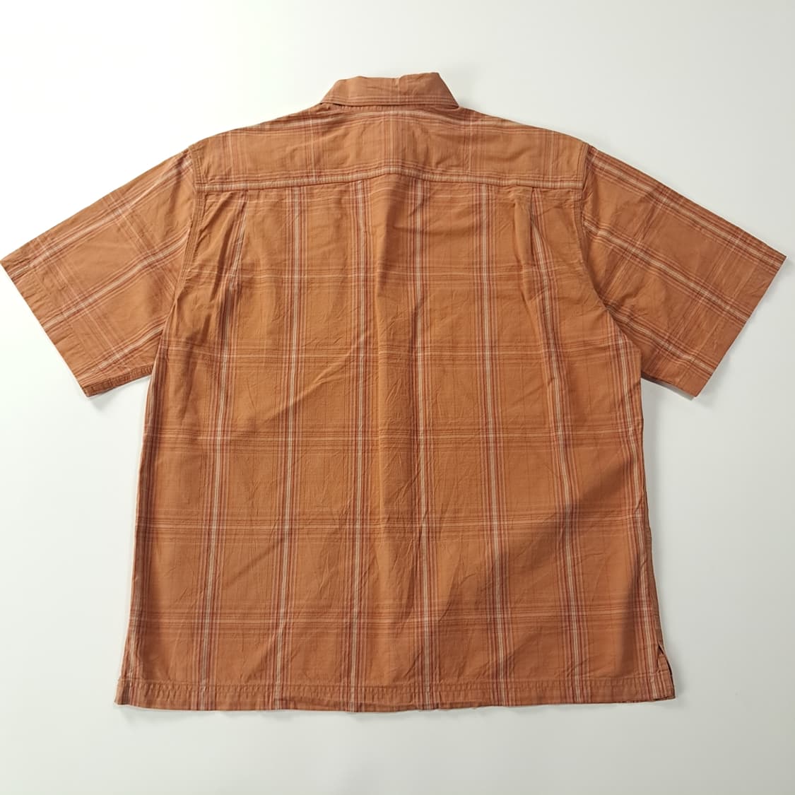 CK189 L 칼하트 00s 브라운 스트라이프체크 반팔 셔츠 남방 상품이미지7