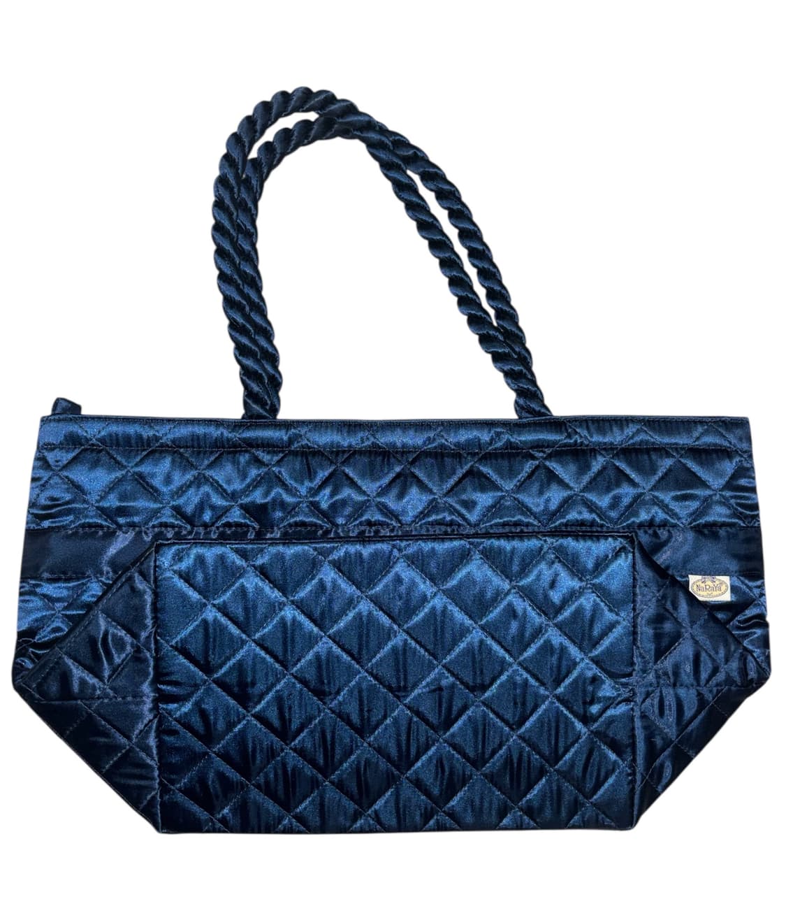 Naraya 리본 보우 퀄팅 백 가방 토트백 네이비 빈티지 갸루 고딕 상품이미지2