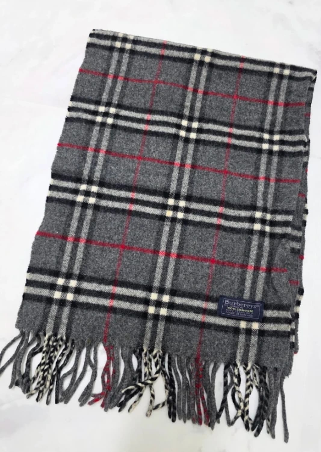 버버리 캐시미어 머플러 그레이 상품이미지6