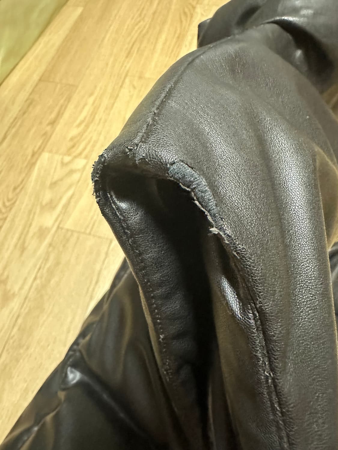 스타터 블랙 레더 패딩 조끼 L 상품이미지4