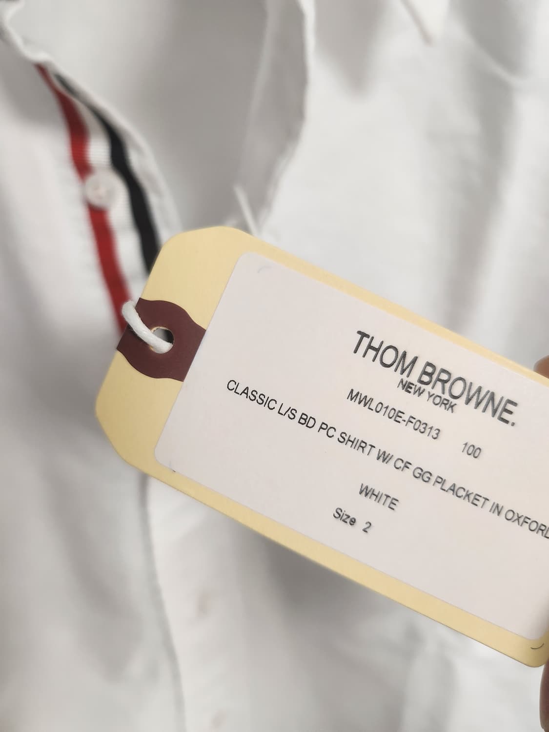 새상품) 톰브라운 옥스포드 삼선 화이트셔츠 2 상품이미지3