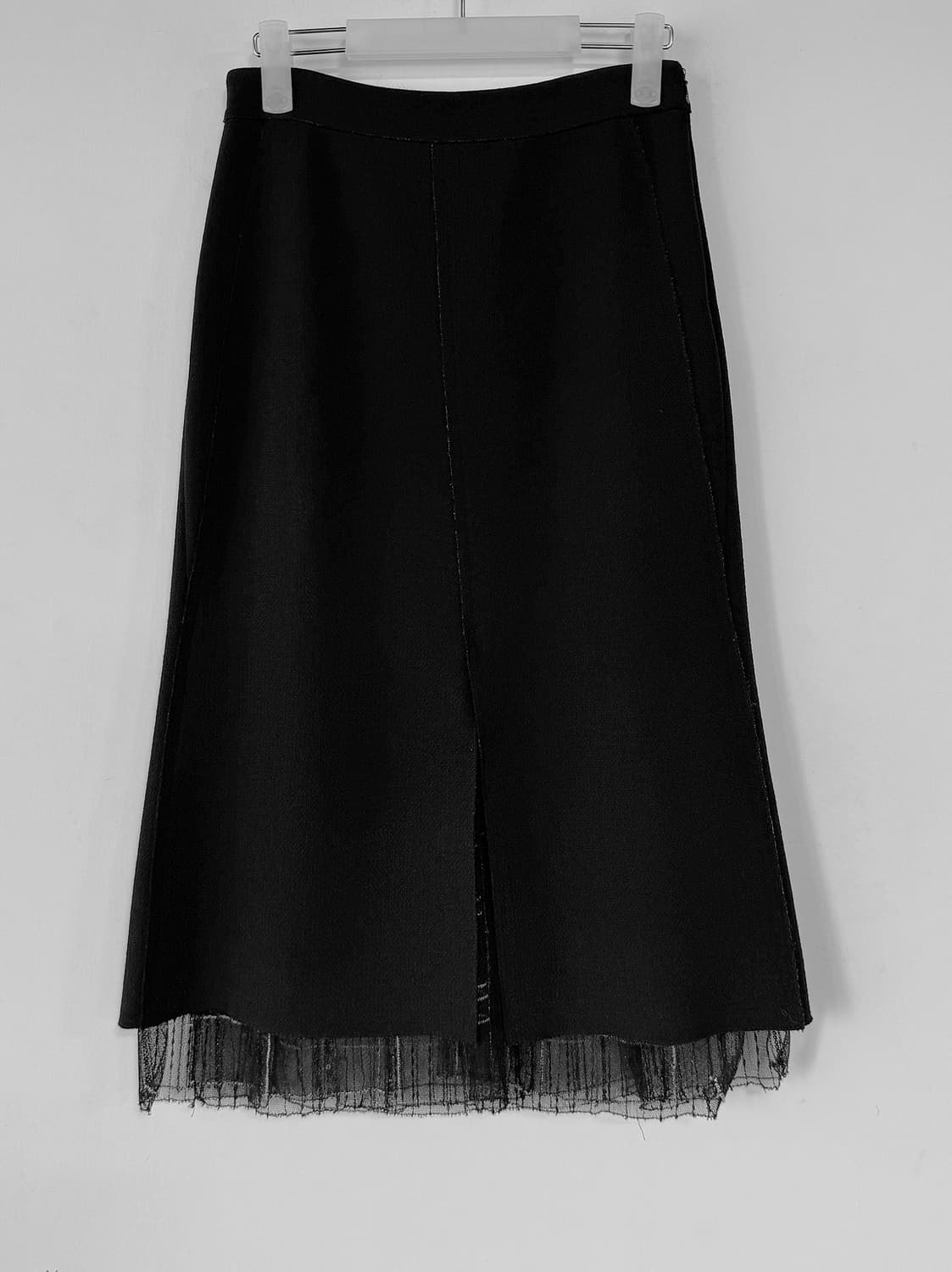 마인 MINE 레이스 블록 슬릿 스커트 상품이미지1