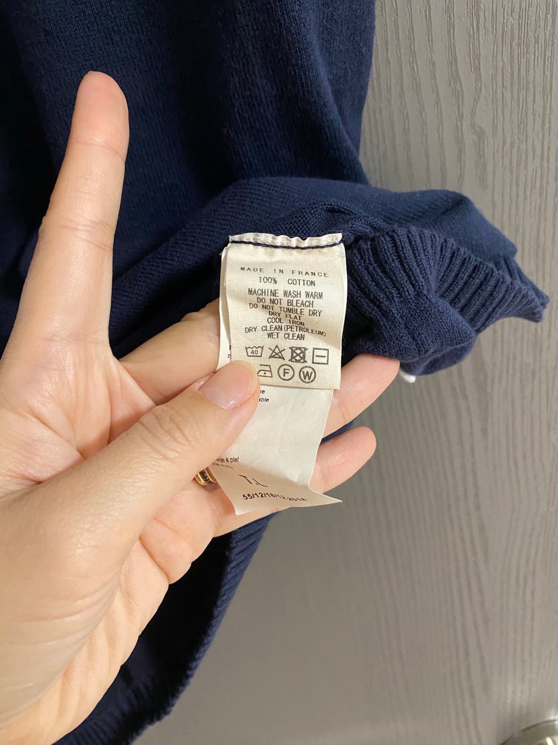 필루즈 다르보르 반팔 니트 네이비 상품이미지4