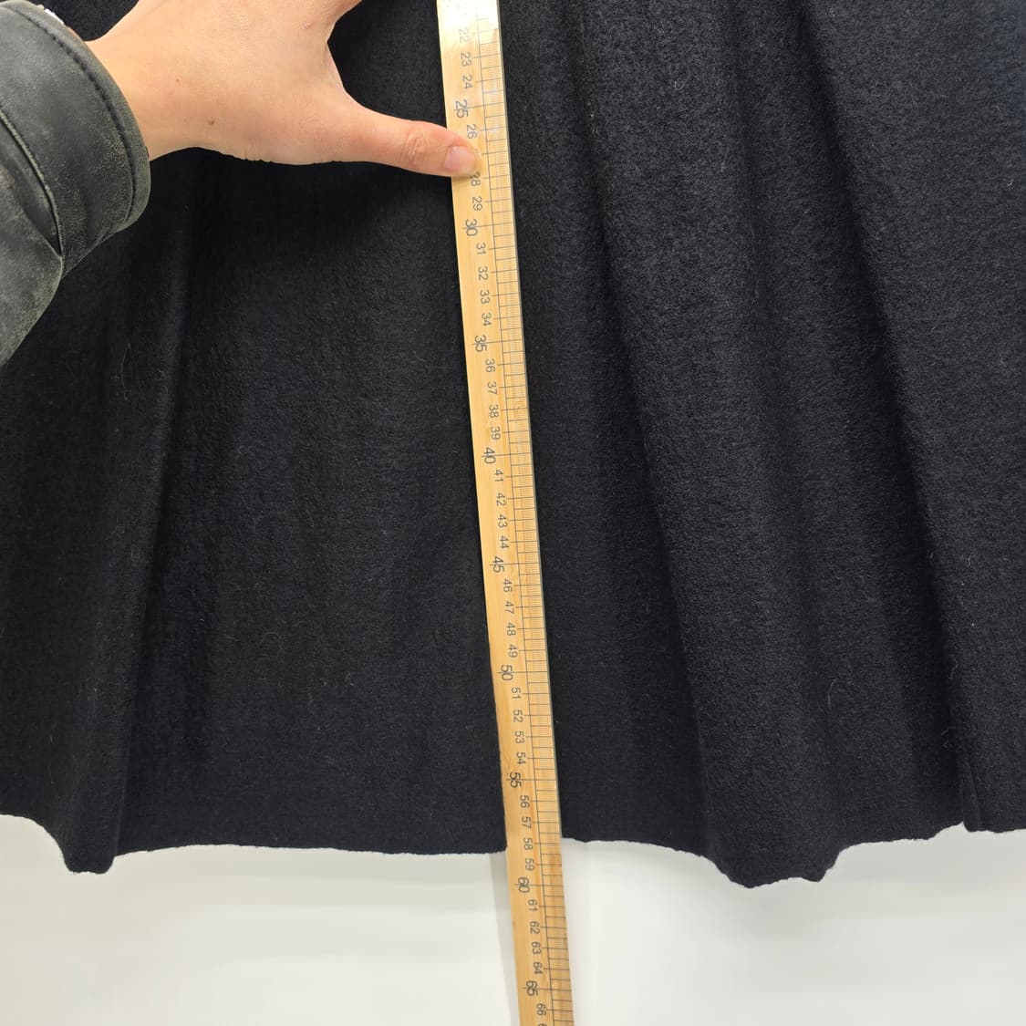 ANA CAPRI 블랙 모 플리츠 미디 스커트 상품이미지6