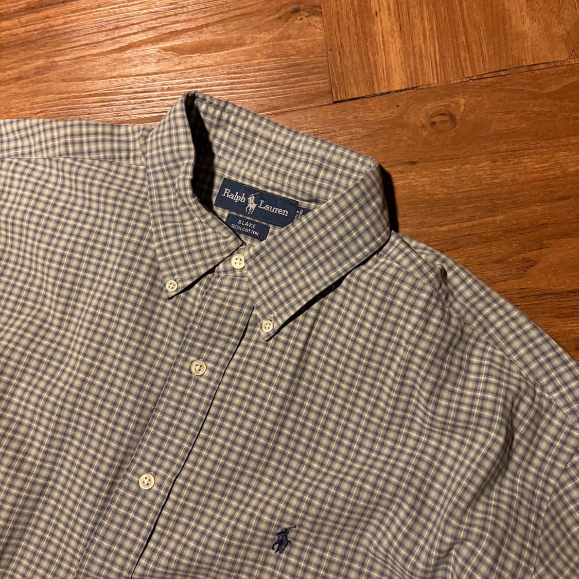 POLO RALPH LAUREN BLAKE BLUE CHECK SHIRT 상품이미지3