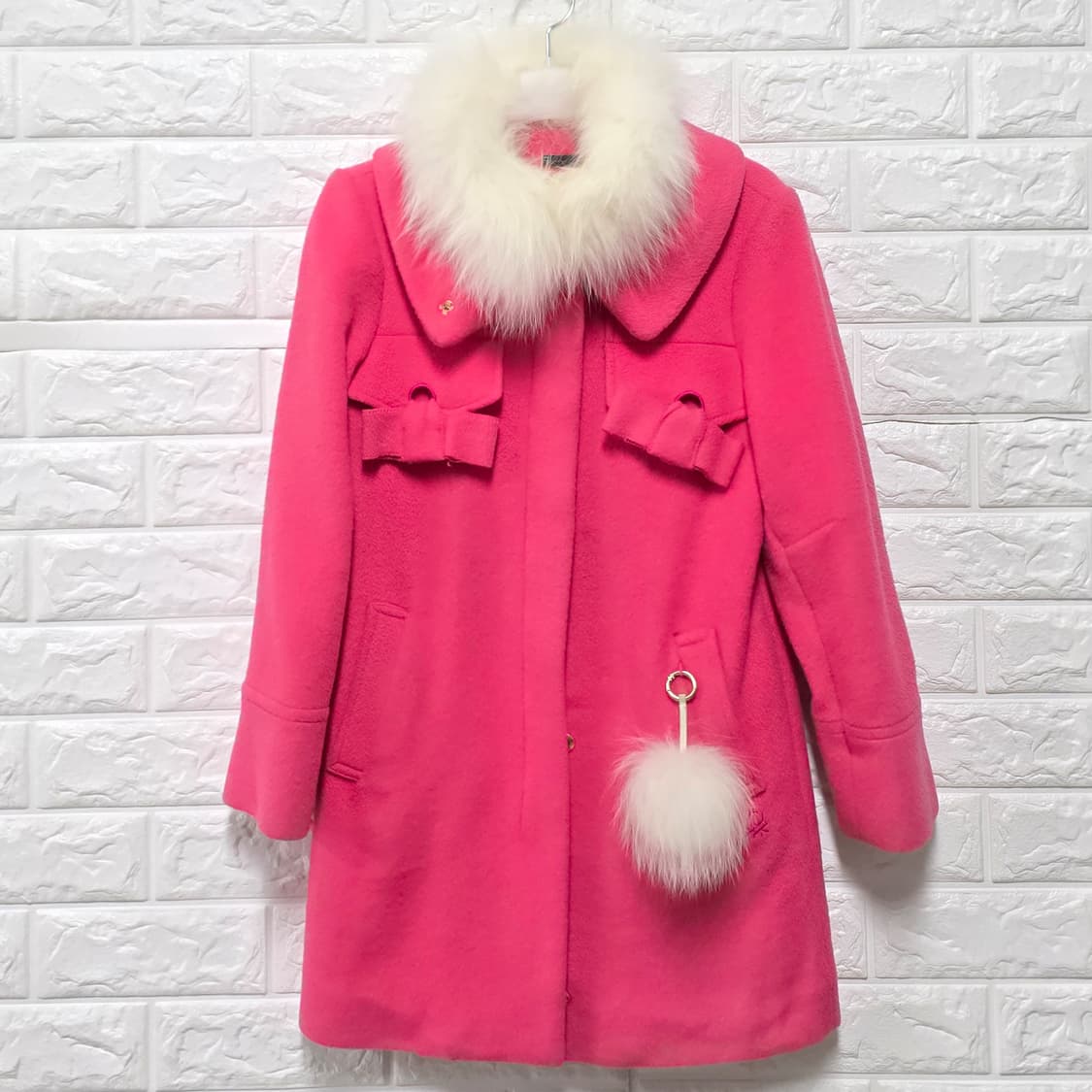 택포_ 베네통 여아 핑크 코트 145 상품이미지1