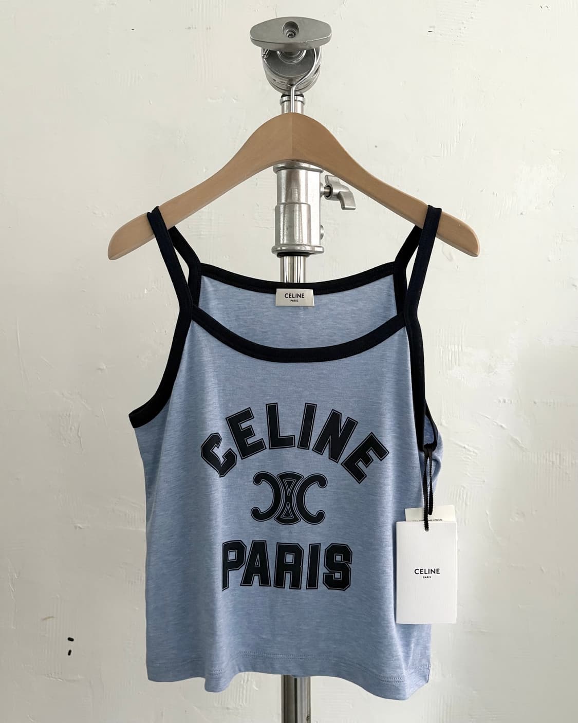(새상품) Celine 셀린느 블루 컬러 링거 슬리브리스 상품이미지5