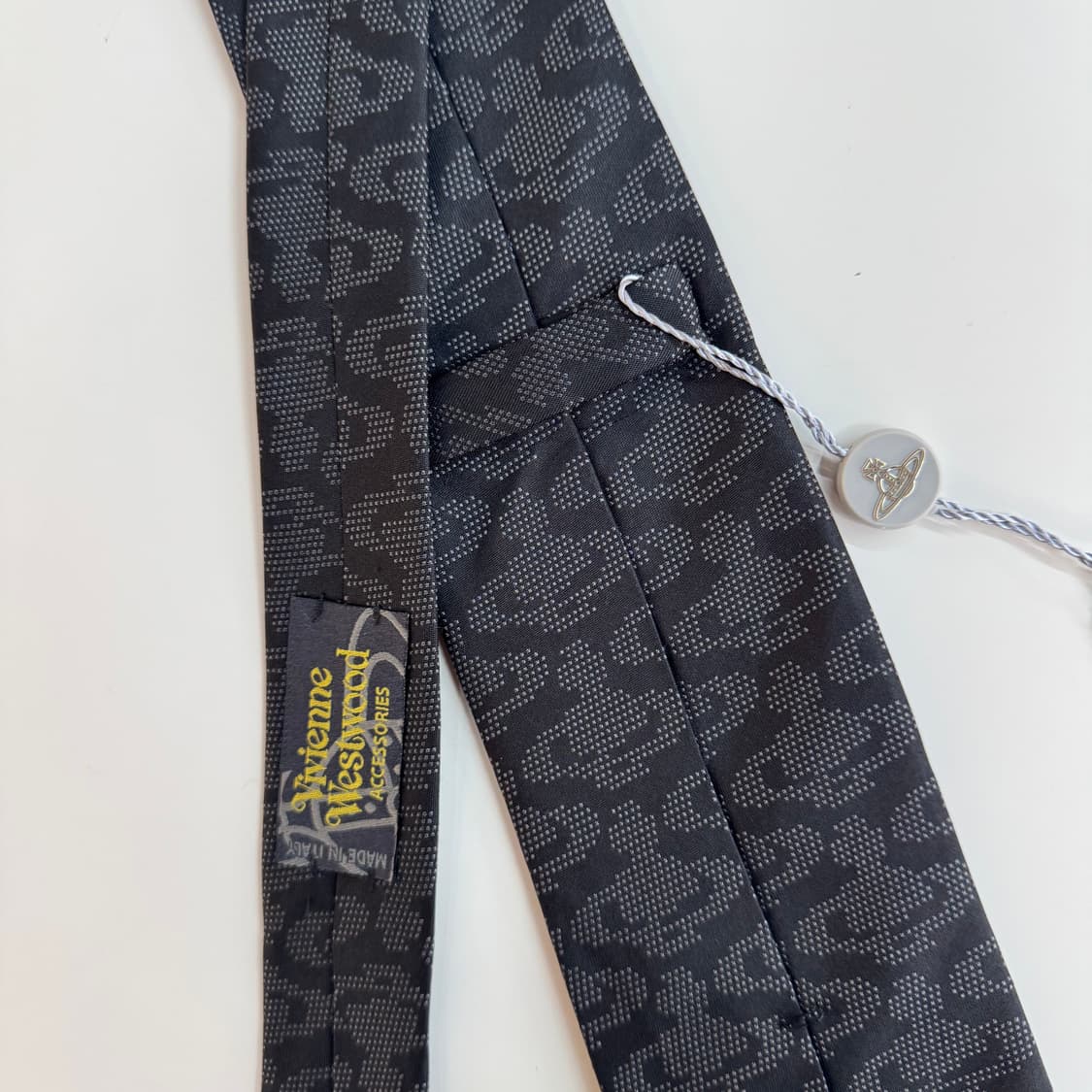 택달린미사용품 비비안웨스트우드 블랙 정품 명품 넥타이(Vivienne) 상품이미지5