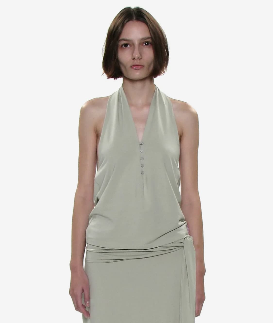 파르티멘토 우먼 PWC 버튼업 저지 홀터넥 상품이미지1