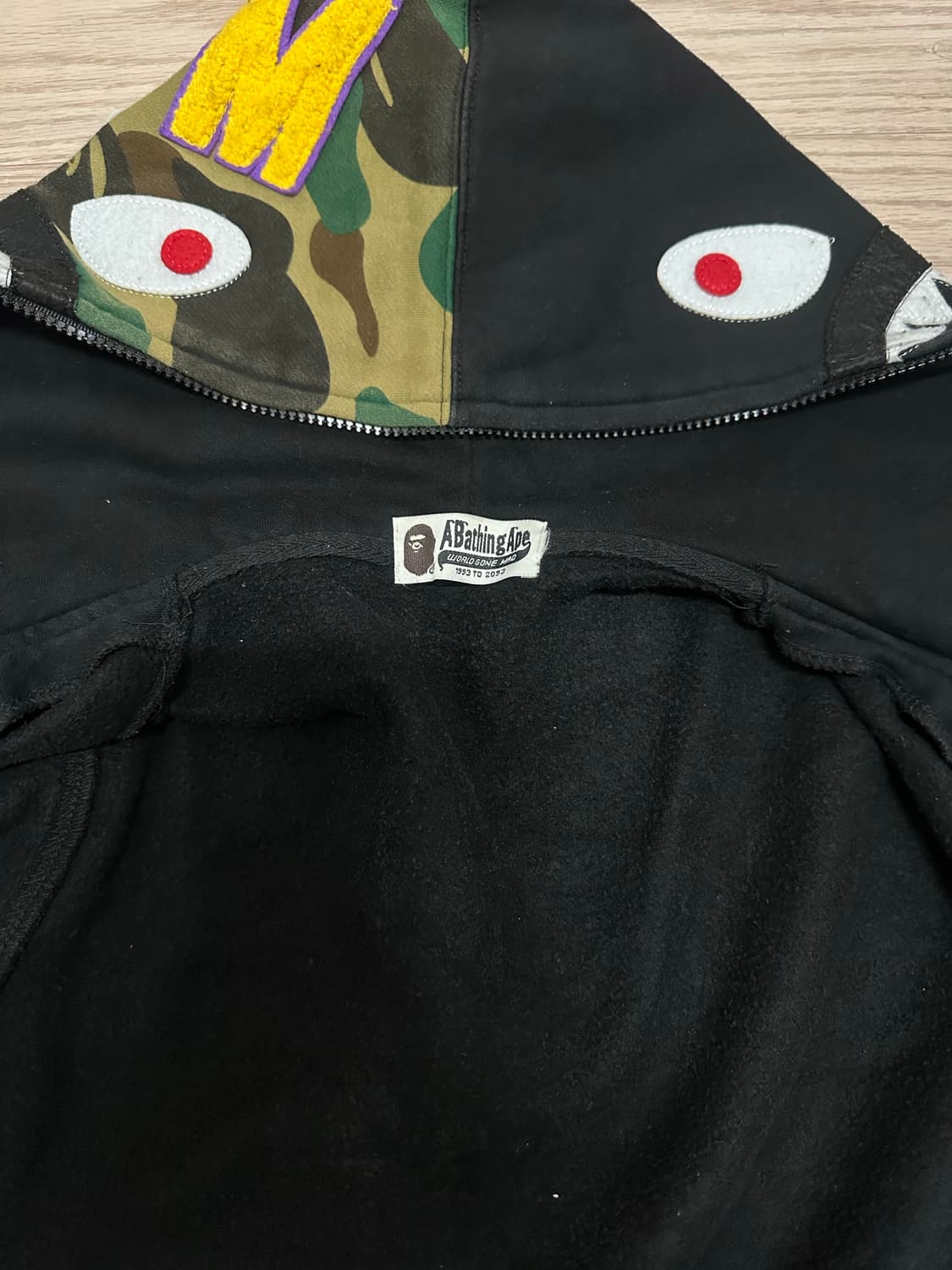 베이프 샤크 후드집업 블랙 L 상품이미지5