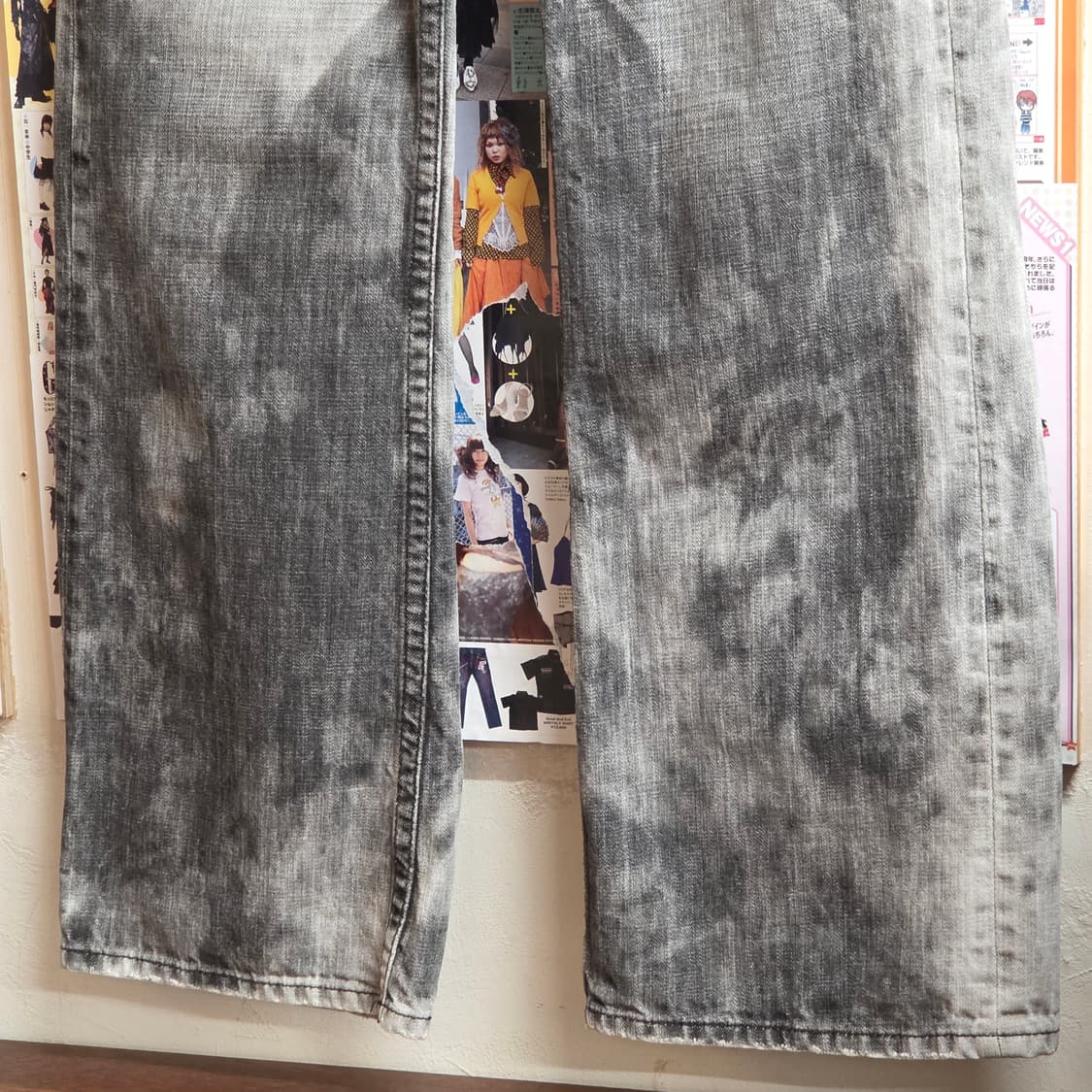 빈티지 펑크 타이다이 워싱 스터드 팬츠 상품이미지5