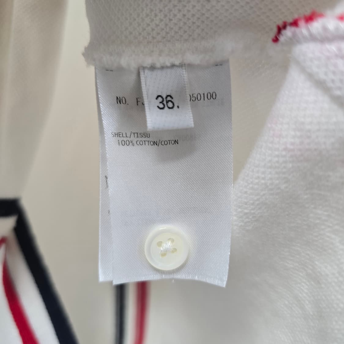 톰브라운 백삼선 여성 반팔 티셔츠 36사이즈 판매 상품이미지5