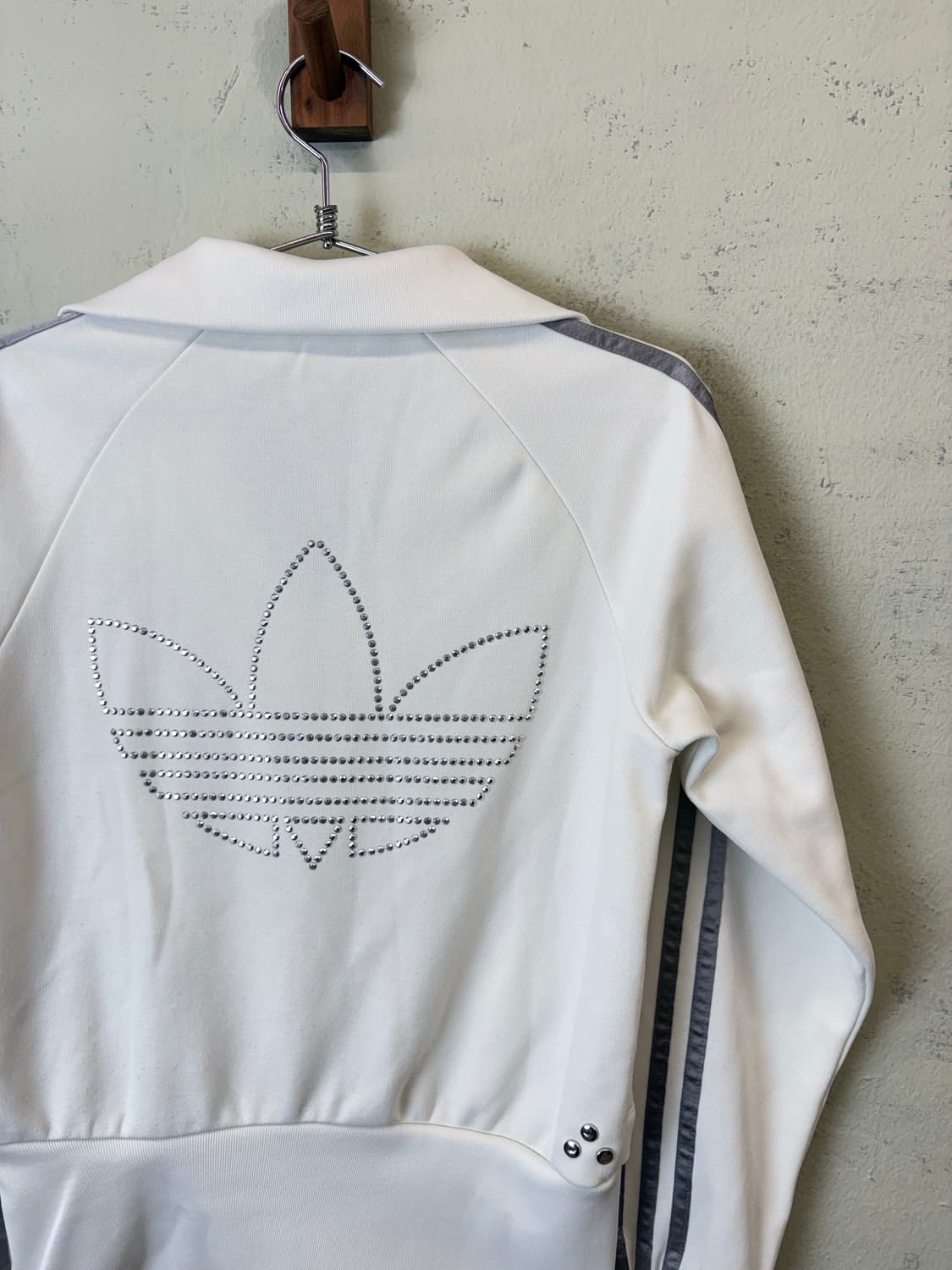 아디다스 빈티지 글리터 큐빅 화이트 트랙탑 져지 상품이미지4