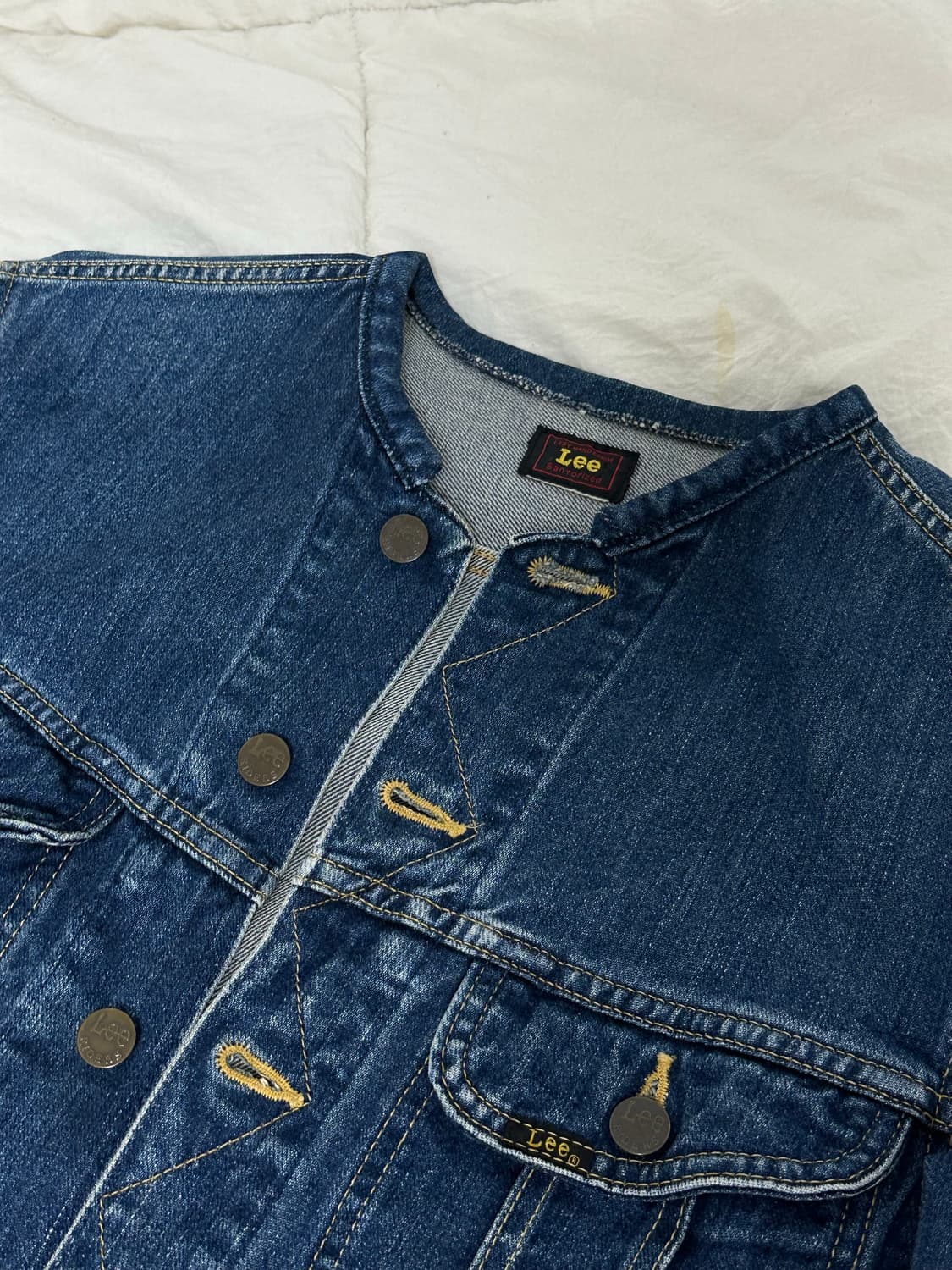 jp Lee 일본 리 j 101 컷오프 데님 자켓 미디움 상품이미지3