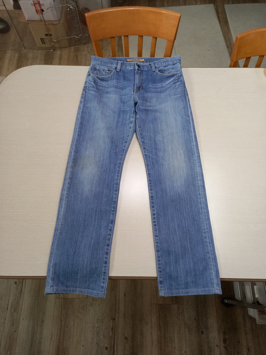 31 유니끌로 S001 워싱 일자진 연청 31-473 상품이미지1