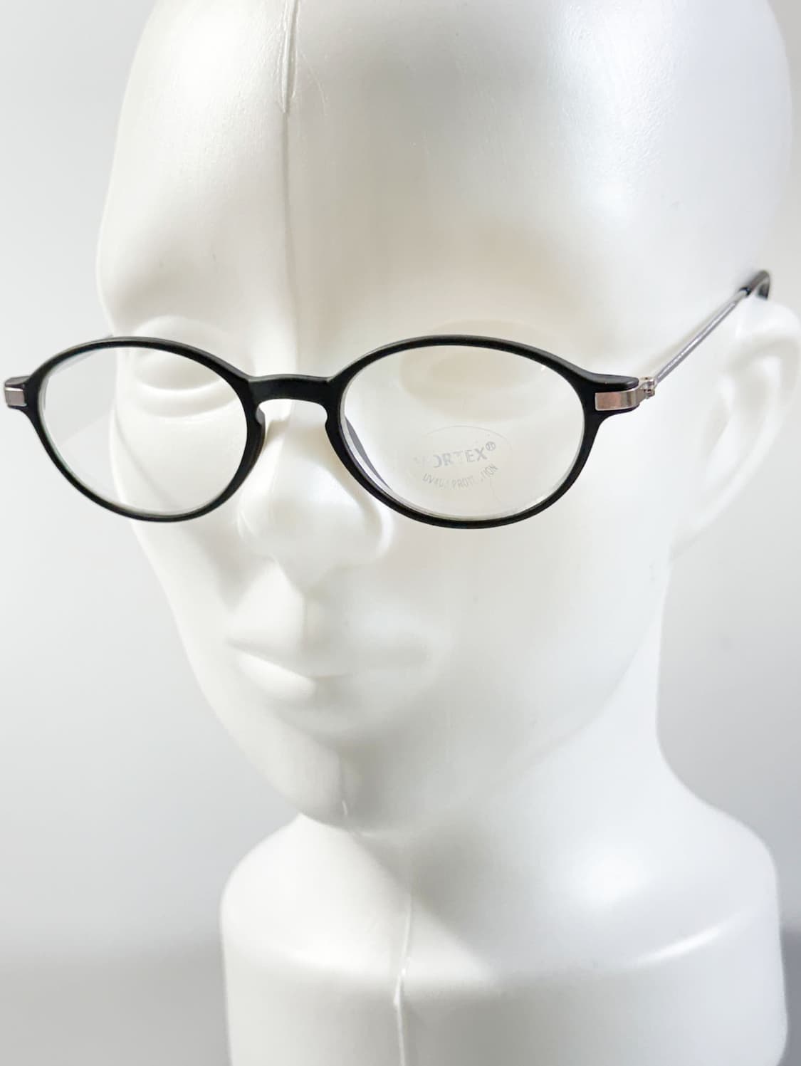 90s VORTEX 블랙 실버 뿔테 오벌 프레임 빈티지 안경 상품이미지8