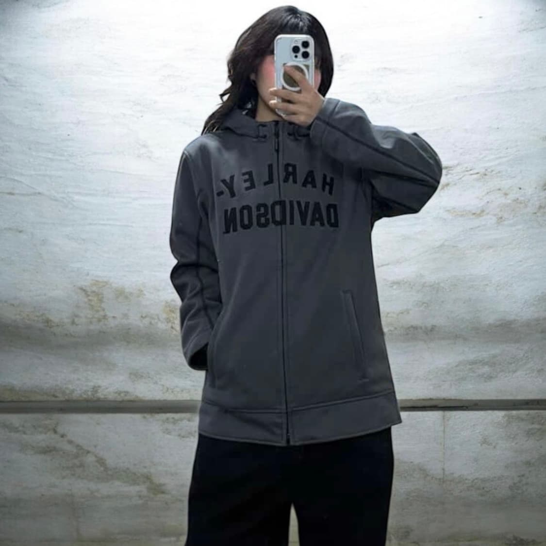 할리데이비슨 후드 바이커 자켓 상품이미지1