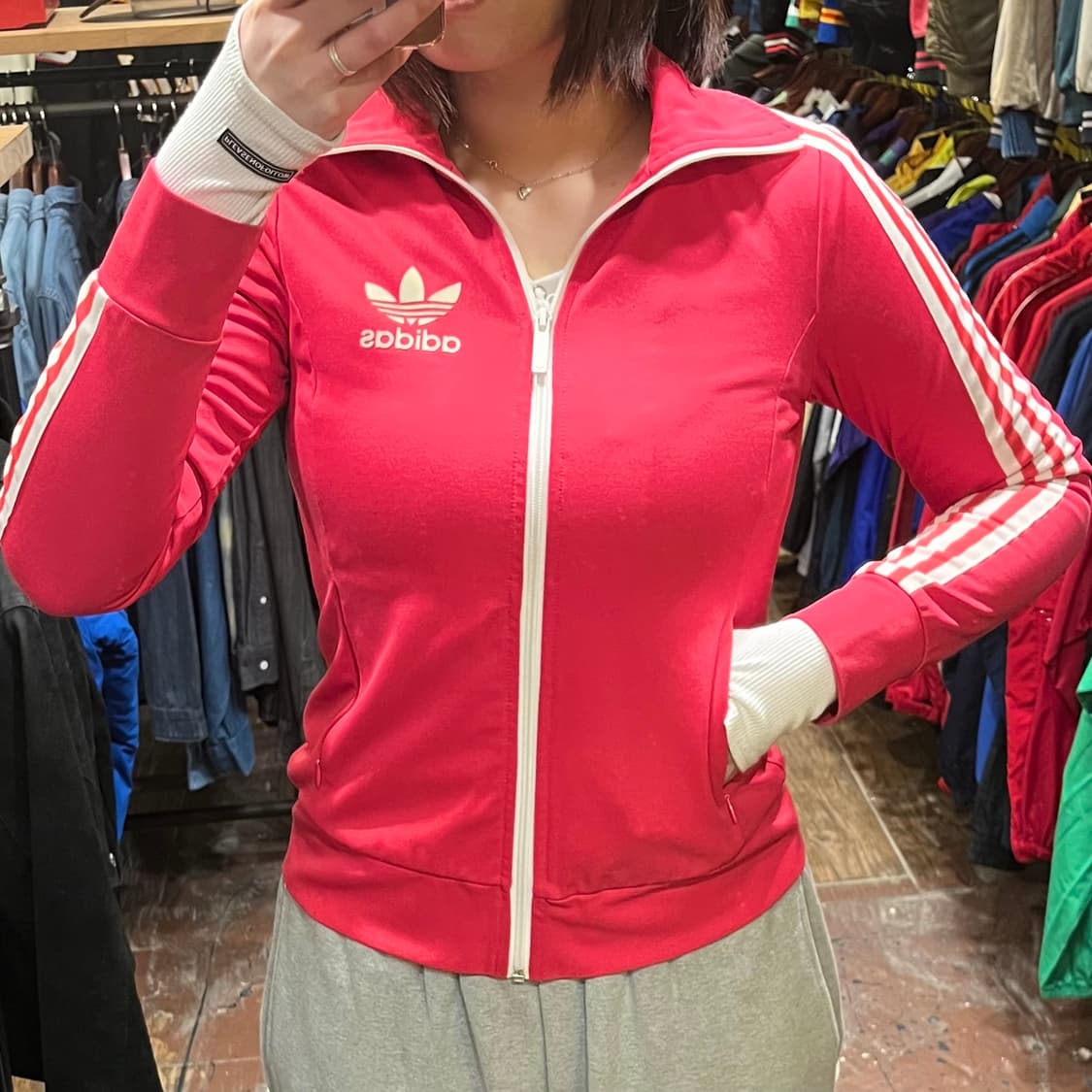 [HI] 아디다스 트레이닝 집업 핑크 상품이미지2