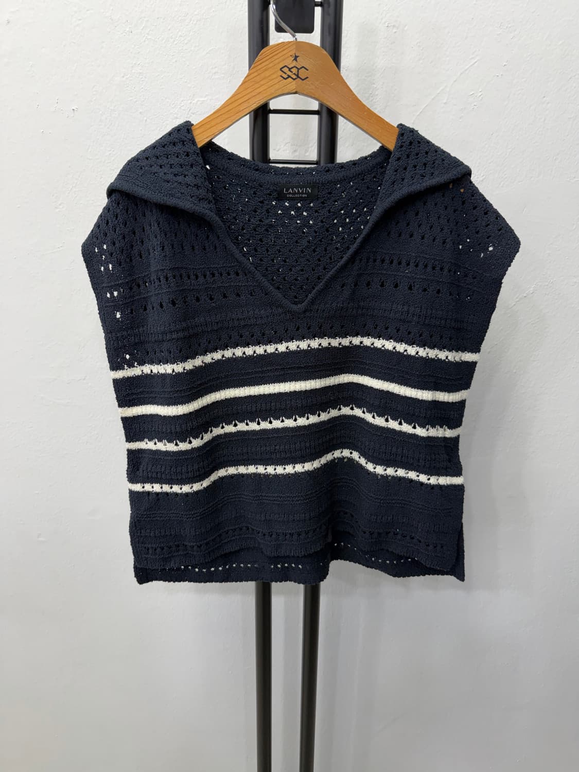 정품) 랑방 한섬 스트라이프 니트 탑 F 상품이미지1