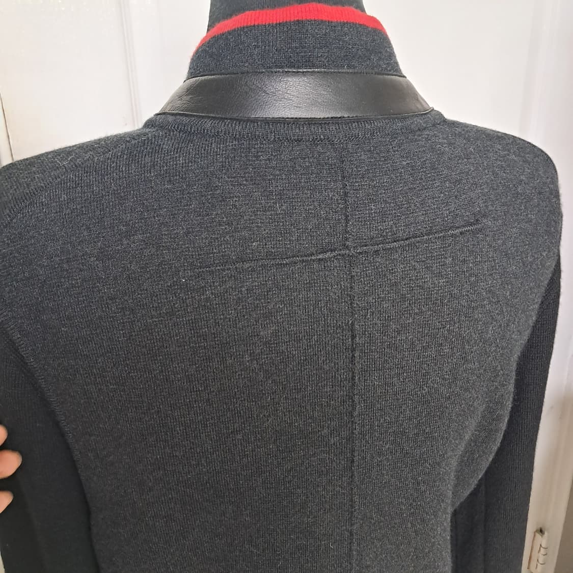 시스템옴므 남성 모 가죽트리밍 집업 자켓 가디건 95 상품이미지4