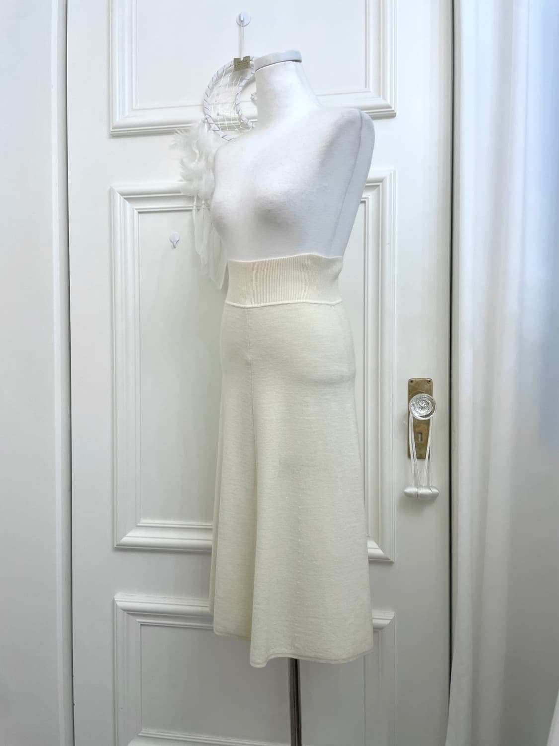 UNIQLO LEMAIRE ivory knit flare skirt 상품이미지2