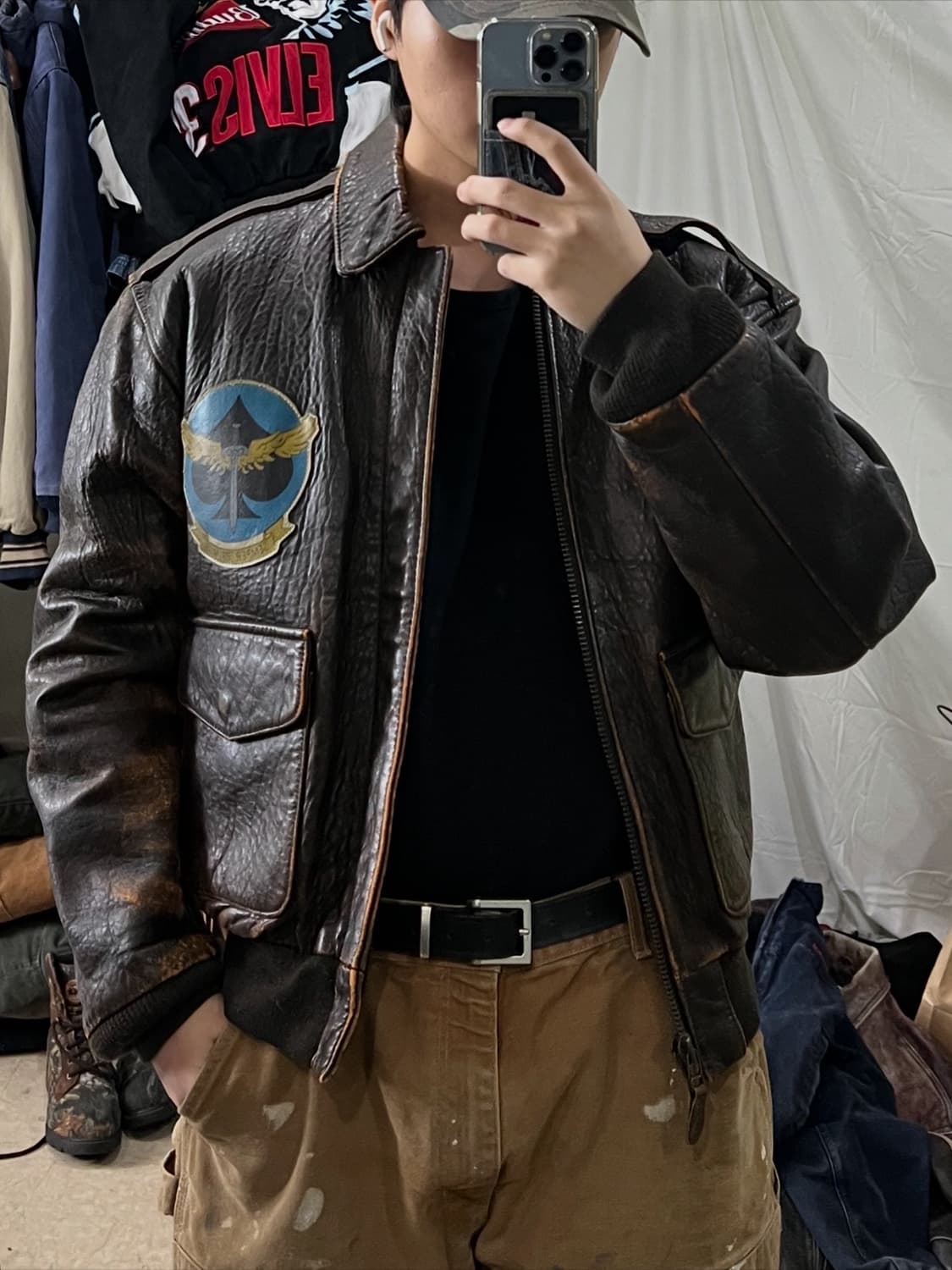 아비렉스 A-2 가죽자켓 상품이미지2