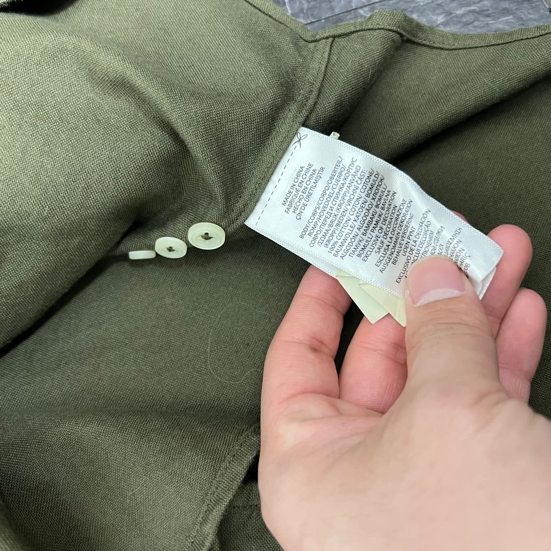 폴로 랄프로렌 로고 셔츠 카키 상품이미지5