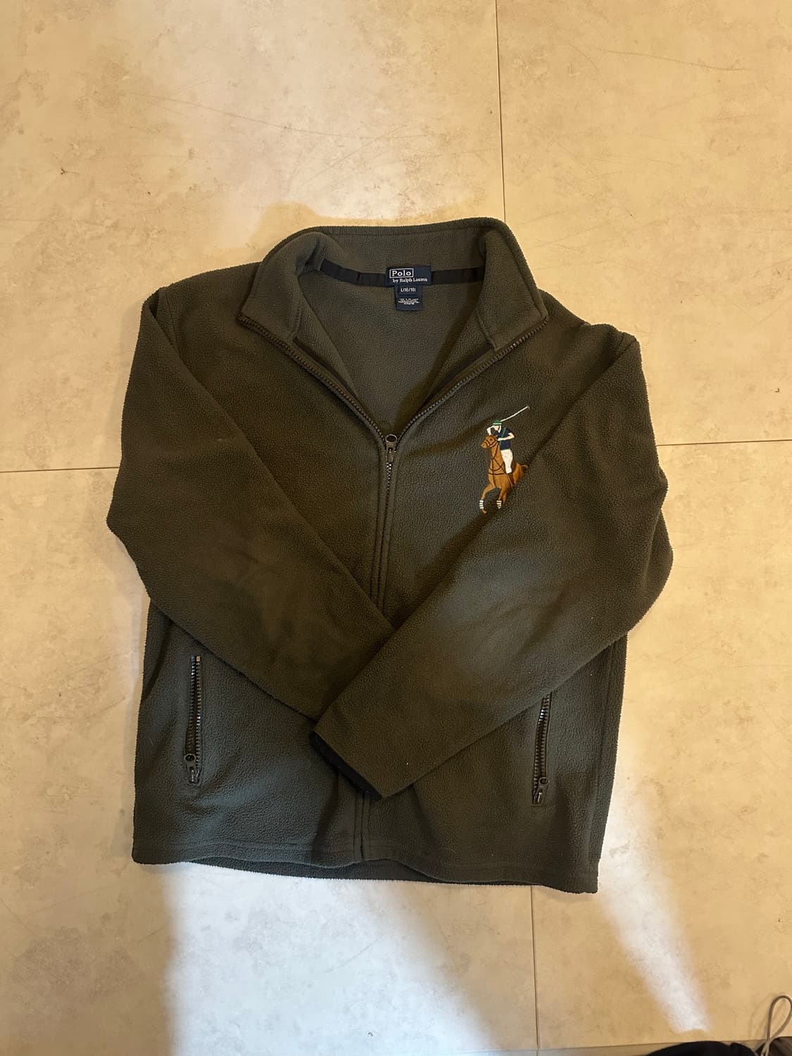 희귀) 빅포니 카키 플리스 집업 상품이미지2