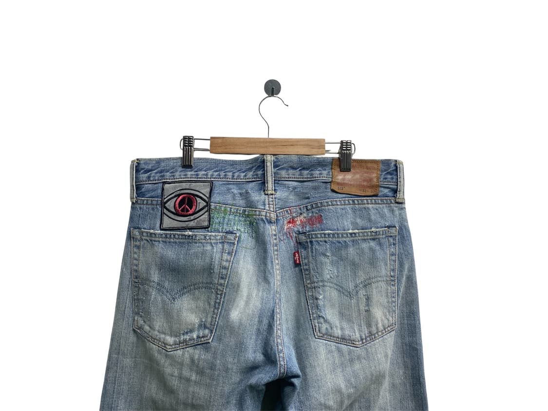 리바이스 513 패치워크 데님 팬츠 -32사이즈 상품이미지4