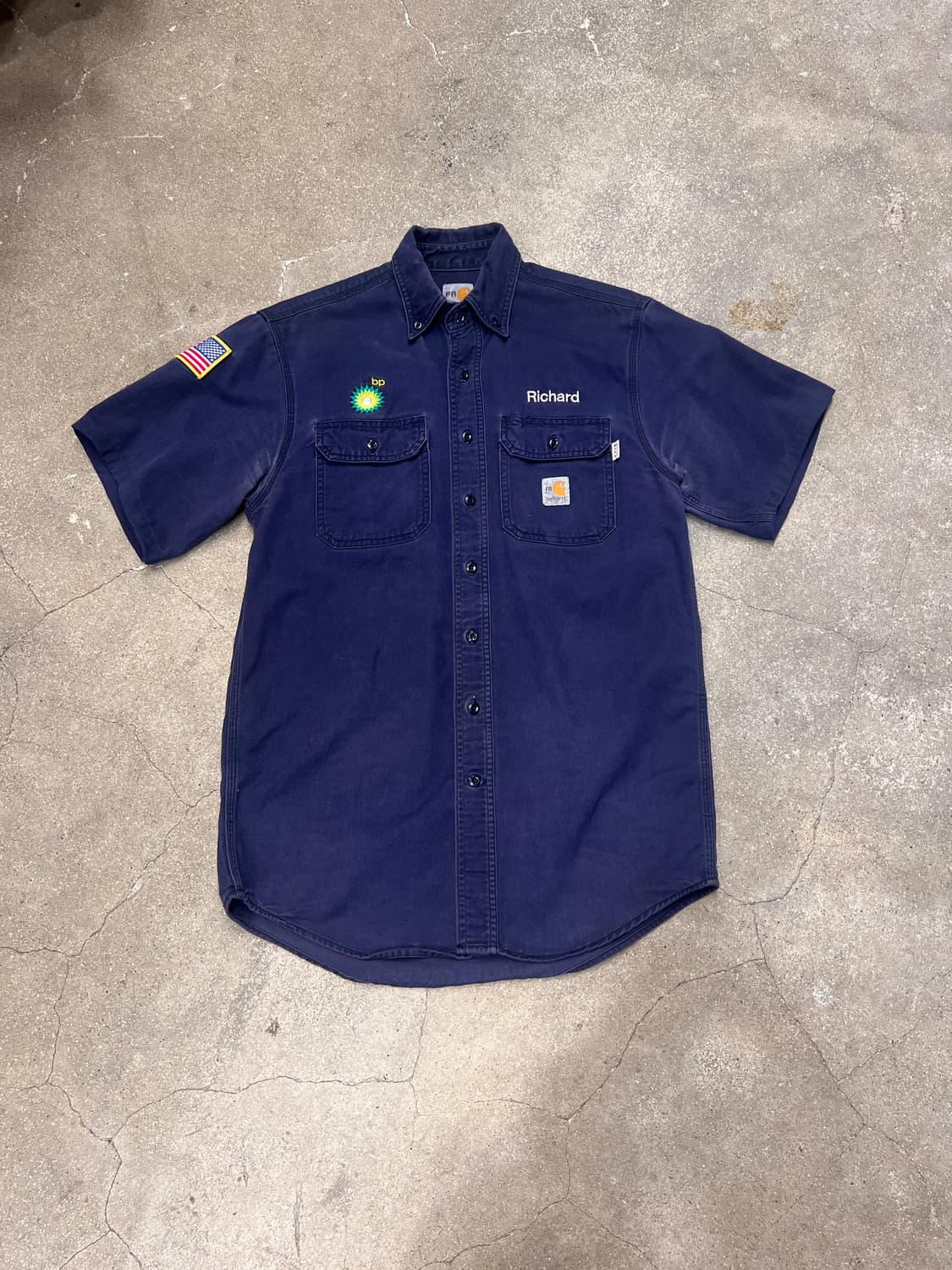 칼하트 FR 코튼 워크 셔츠 네이비 상품이미지1