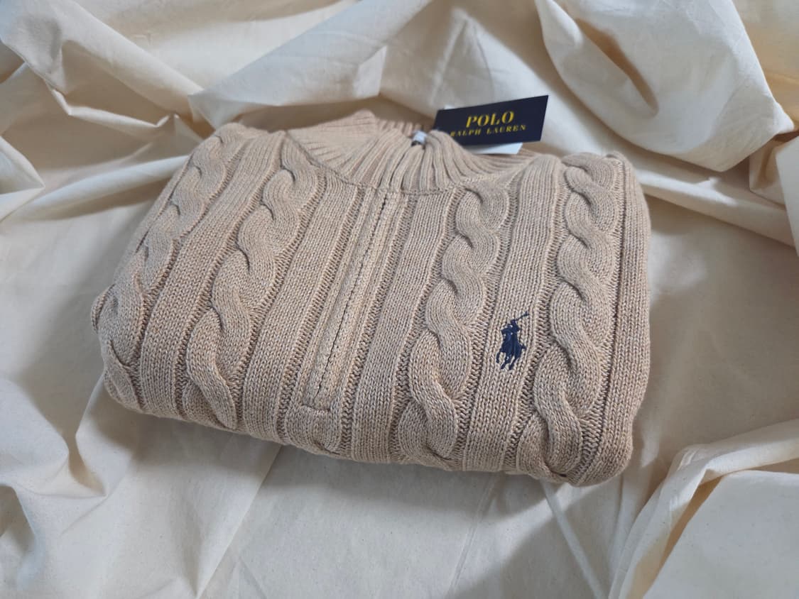 [새상품] 폴로 랄프로렌 하프집업 케이블 니트 스웨터 남성 M 상품이미지1
