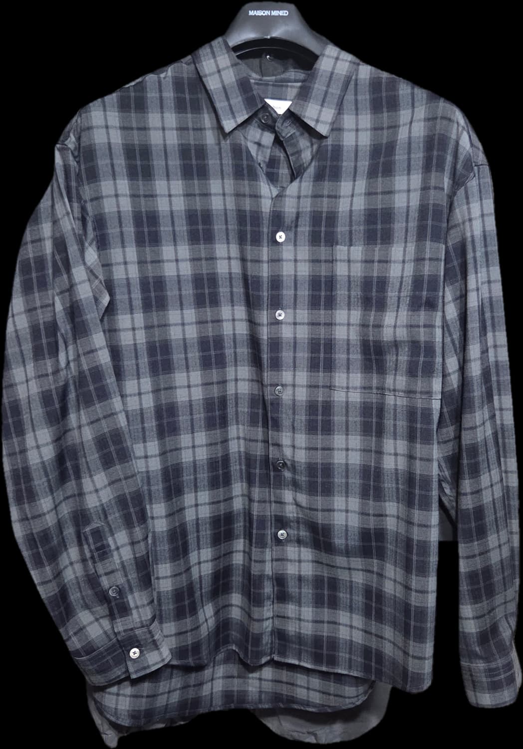 (3)아르반 올드 필름 체크 셔츠 세이지 카키 상품이미지7